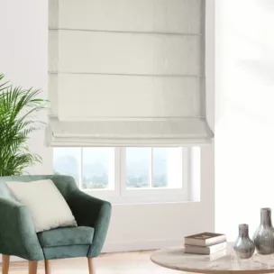 Roleta rzymska kremowa z szenilowej tkaniny