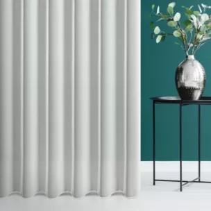 Firana szyta na taśmie fala naturalna z matowej tkaniny wykończonej obcążnikiem