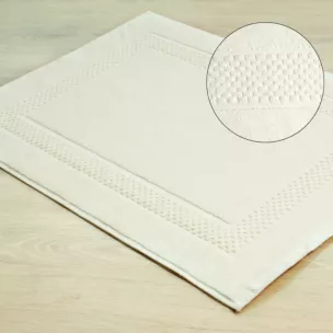 Dywanik łazienkowy CALEB kremowy z ozdobnym wzorem Eurofirany