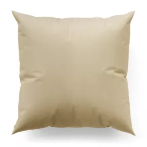 Poszewka szyta beżowa z jednokolorowej gładkiej tkaniny