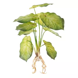 Kwiat sztuczny doniczkowy o jasnozielonych ozdobnych liściach 45 cm