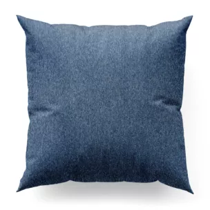 Poszewka szyta granatowa z tkaniny z dodatkiem połyskującej nici, z widocznym ozdobnym splotem