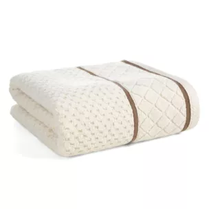 Ręcznik do rąk 30x50 cm bawełniany zero twist kremowy o ryżowej strukturze 550 g/m2 FAVORI Eurofirany