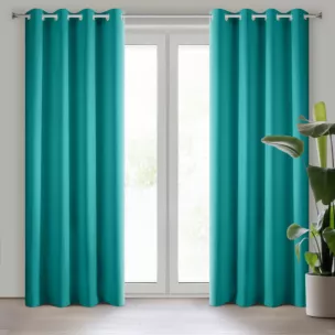 Zasłona turkusowa, matowa 140x250 cm przelotka - TRIS Eurofirany