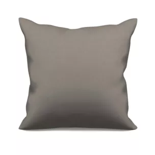 Poszewka szyta jasnobrązowa z gładkiej tkaniny typu dimout