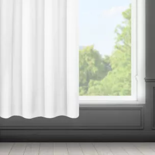 Zasłona biała z matowej gładkiej tkaniny 140x175 cm przelotka RITA Eurofirany