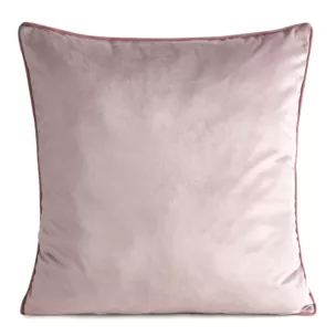 Poszewka na poduszkę 45x45 cm welwetowa o delikatnym połysku z ozdobną lamówką pudrowa GAJA 2 Eurofirany