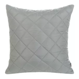 Poszewka na poduszkę 40x40 cm z geometrycznym wzorem wykonanym techniką hot press stalowa ALARA DESIGN 96 Eurofirany