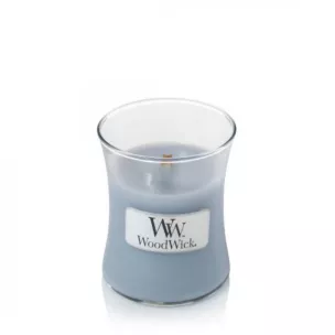 Mała świeca z drewnianym knotem w szkle WOOD WICK o zapachu Fireside