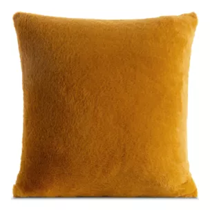 Poszewka na poduszkę 45x45 cm miodowa z miękkiej futrzanej tkaniny NINA Eurofirany