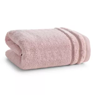Ręcznik kąpielowy 30x50 cm bawełniany kolor pudrowy z błyszczącą bordiurą 500 g/m2 NADINE Eurofirany
