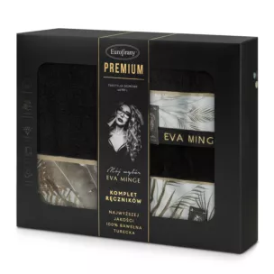 Zestaw ręczników bawełnianych 3 szt kolor czarny 500 g/m2 Eva Minge 17 Eurofirany