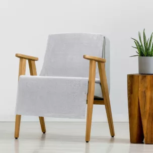 Narzuta-koc na fotel z polaru 70x160 cm srebrny LORI DESIGN 91 Eurofirany