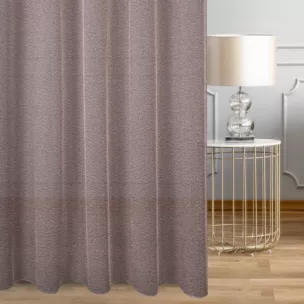 Firana szyta na przelotkach miedziana z eleganckiej siatki w stylu glamour z połyskliwą nicią, wykończona obciążnikiem Italissima Eva Minge