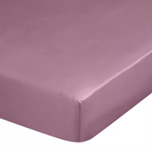 Prześcieradło z gumką 220x200 cm z satyny bawełnianej kolor ciemnyróż 125 g/m2 DINA Diva Line Eurofirany