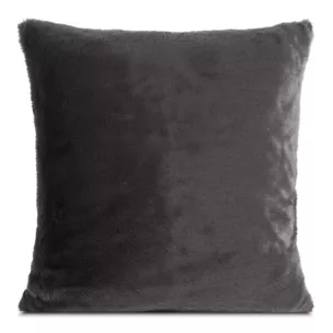 Poszewka na poduszkę 60x60 cm stalowa z miękkiej futrzanej tkaniny NINA Eurofirany