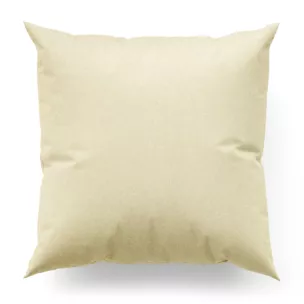 Poszewka szyta kremowa z tkaniny o naturalnym splocie w stylu eko