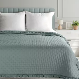 Narzuta szałwiowa 220x240 cm obszyta falbaną pikowana techniką hot press LIBI 3 EUROFIRANY CLASSIC