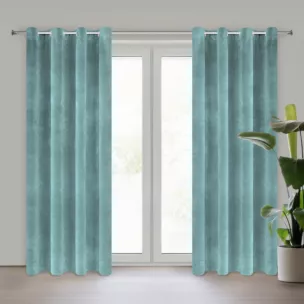 Zasłona morska z ekskluzywnego matowego welwetu 140x250 cm przelotka RIA Diva Line Eurofirany