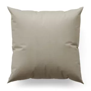 Poszewka szyta ciemnobeżowa z miękkiej tkaniny o welurowej strukturze i wyraźnym splocie