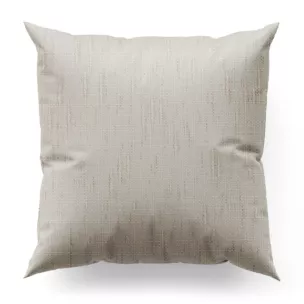 Poszewka szyta jasnobeżowa z miękkiej, matowej tkaniny w stylu eko o naturalnym splocie