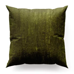 Poszewka szyta oliwkowa z miękkiej tkaniny welwetowej z efektem kreszowania