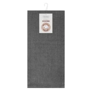 Komplet ściereczek kuchennych 2szt 50x70 cm bawełniany kolor stalowy zdobionych w pasy 200 g/m2KARIN Eurofirany