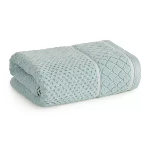 Ręcznik do rąk 30x50 cm bawełniany kolor miętowy o strukturze krateczki z ozdobną bordiurą 500 g/m2 FAVORI Eurofirany