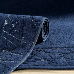 Dywanik łazienkowy NIKA z bawełny z geometrycznym błyszczącym wzorem Eurofirany