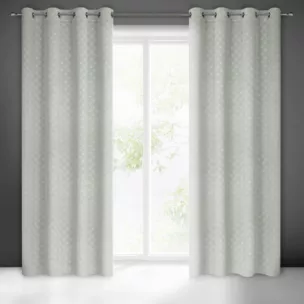 Zasłona szara wzór geometryczny z wytłaczanego welwetu 140x250 cm przelotka JULIA Eurofirany