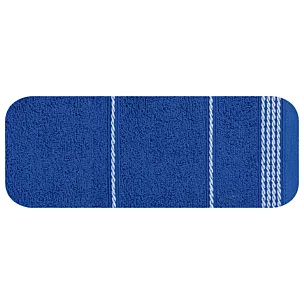 Ręcznik do rąk 30x50 cm bawełniany kolor granatowy ze stębnowaną bordiurą 500 g/m2 MIRA Eurofirany