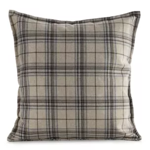 Poszewka na poduszkę 45x45 cm z tkaniny wodoodpornej na taras oraz balkon zdobiona nadrukiem kraty kremowo, beżowa GARDEN Eurofirany