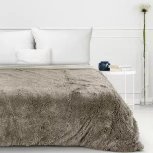Koc o strukturze miękkiego futra 170x210 cm beżowy TIFANY 1 DESIGN 91 Eurofirany