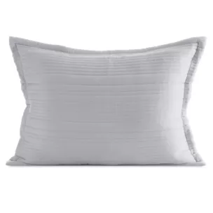 Poszewka na poduszkę 50x70 cm z wypukłym wzorem pikowana metodą tradycyjną srebrna TARA EUROFIRANY PREMIUM