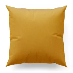 Poszewka szyta musztardowa z miękkiej tkaniny z efektem melanżu