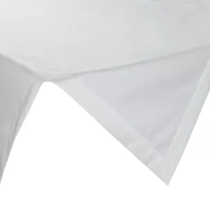 Bieżnik na stół biały 85x85 cm welwetowy MELINDA z ozdobną listwą