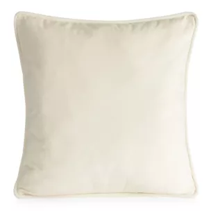 Poszewka na poduszkę 45x45 cm welwetowa z ozdobną wypustką kremowa VELVET 147 EUROFIRANY PREMIUM
