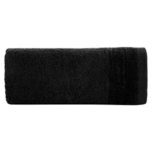Ręcznik do rąk 30x50 cm bawełniany kolor czarny z welwetową bordiurą 500 g/m2 DAMLA Eurofirany