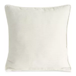 Poszewka na poduszkę 45x45 cm beżowa z szenilowej garbowanej tkaniny i wypustką na brzegach KLARA 04 Eurofirany
