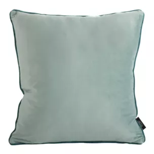 Poszewka na poduszkę 40x40 cm welwetowa z ozdobną wypustką na brzegach szałwiowa MEL Eurofirany