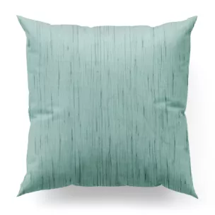 Poszewka szyta morska z tkaniny welwetowej w pionowe prążki, wykończona obciążnikiem