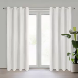Zasłona kremowa welwetowa 100% zaciemniająca 140x250 cm przelotka NITA Eurofirany