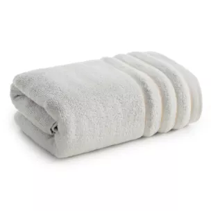 Ręcznik kąpielowy 50x90 cm bawełniany kolor srebrny z błyszczącą bordiurą 500 g/m2 NADINE Eurofirany