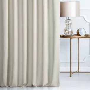 Zasłona szyta na flexach VISCAYA kremowa z melanżowej i miłej w dotyku tkaniny Italissima