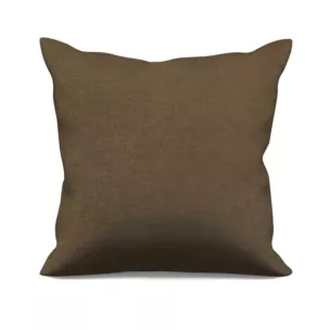 Poszewka szyta ADESSA ciemnobrązowa z miękkiej tkaniny o welurowej strukturze