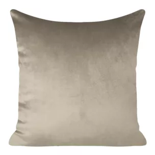 Poszewka na poduszkę 40x40 cm welwetowa ciemnobeżowa PIERRE Eurofirany