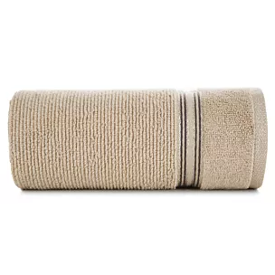 Ręcznik do rąk 30x50 cm bawełniany kolor beżowy z błyszczącą bordiurą 530 g/m2 FILON Eurofirany