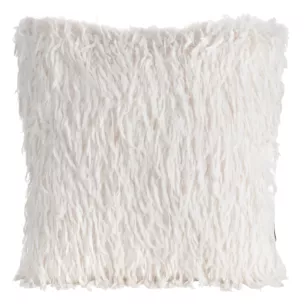 Poszewka na poduszkę 45x45 cm z przyjemnego futerka biała ADORE Eurofirany