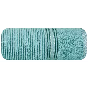 Ręcznik kąpielowy 50x90 cm bawełniany kolor niebieski z błyszczącą bordiurą 530 g/m2 FILON Eurofirany