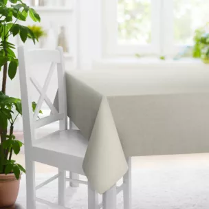 Obrus na wymiar naturalny z tkaniny z jodełkowym wzorem geometrycznym